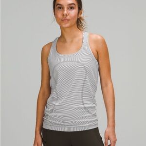 Lululemon Striped Swifty Racerback Tempo Black and White Size 12